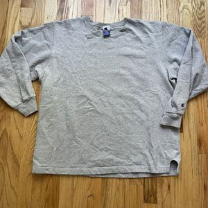 Men's Vintage 90s Champion Heather Gray Blank Crewneck Pullover Sweatshirt Sz XL
